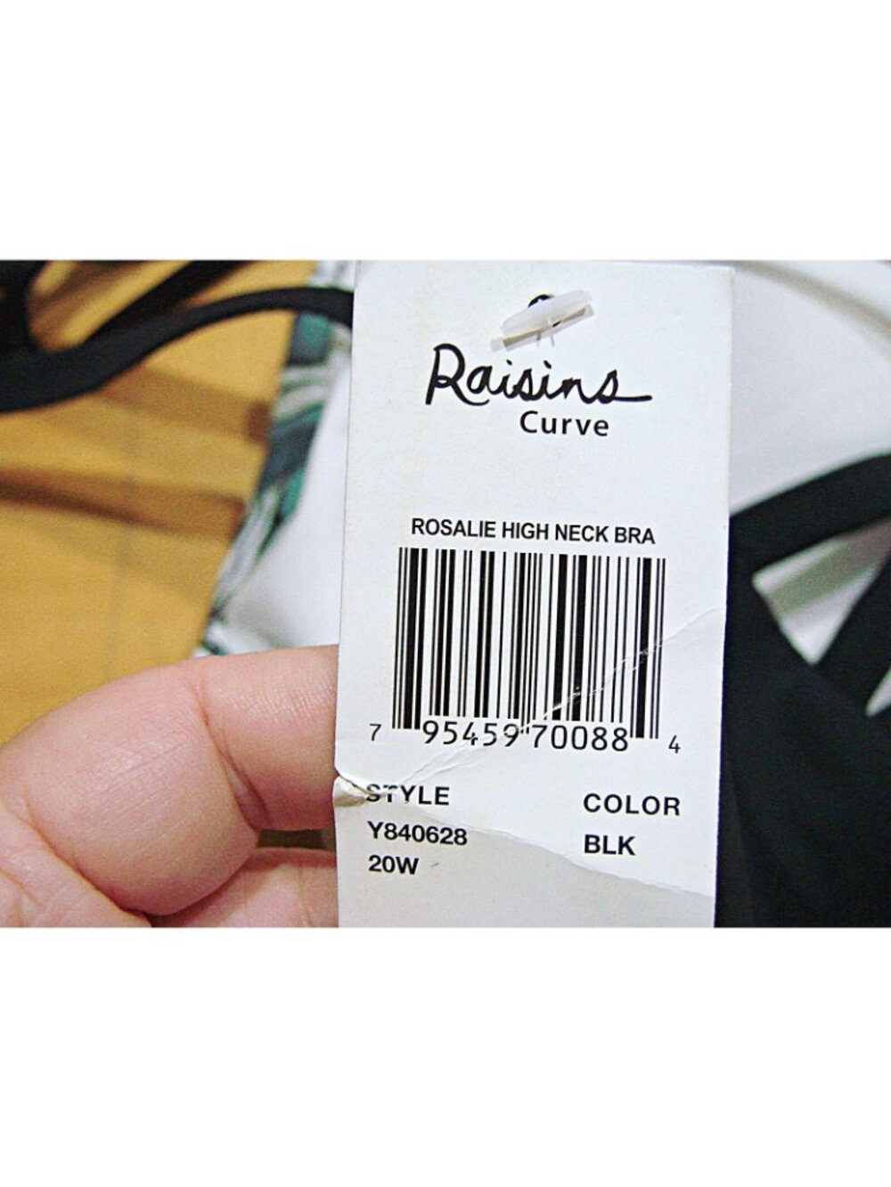 Raisins Curve Rosalie Padded Floral Sports Bra Swim Top Strap Back Size 20W NWT - Picture 4 of 12